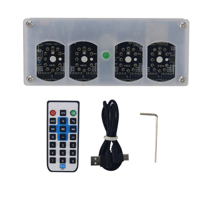 Semi-finished EI422 4-Bit WiFi Timing Fluorescent Tube Clock Board with Remote Control and Data Cable for Nixie Tube Clock