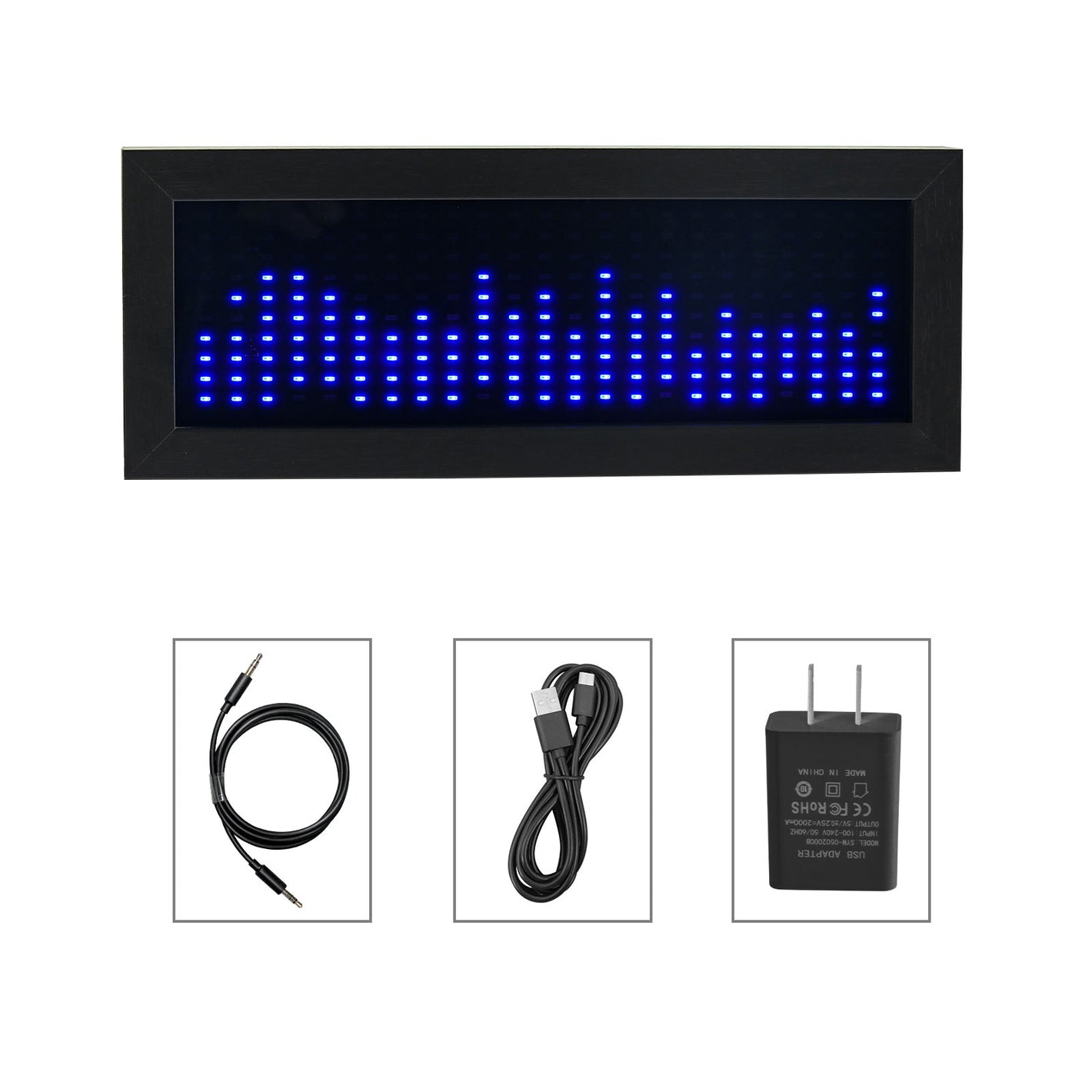 Heareal MS1 LED Music Spectrum Light Rhythm Light Voice Control 2CH Input (Optional LED Colors and USB Power Adapter)