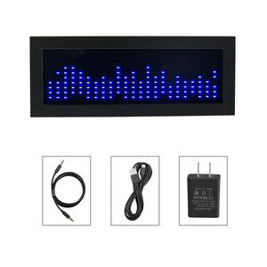 Heareal MS1 Blue LED Music Spectrum Light Voice Control Pickup Dual Channel Input Rhythm Light with Power Adapter