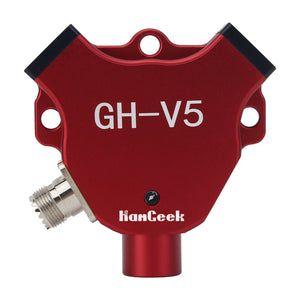 HamGeek GH-V5 V Shaped Antenna 7MHz-430MHz 200W IP68 Waterproof Balun Dipole Shortwave Antenna (Red)