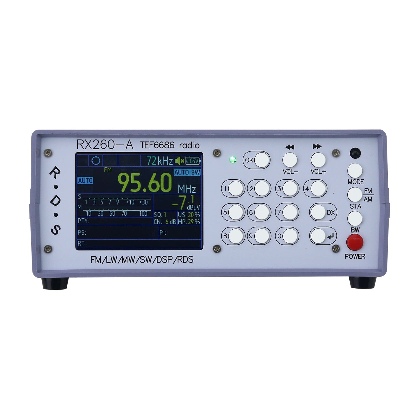 HamGeek RX260-A TEF6686 High Sensitivity Full Band Radio Receiver Digital FM/AM/LW/MW/SW/DSP/RDS Receiver