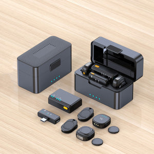 DO7-PRO Professional Camera 2.4G Wireless Magnetic Lavalier Microphone Intelligent Noise Canceling Lossless Pickup Microphone