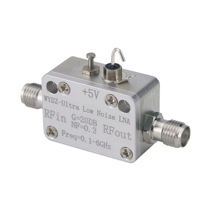 100M-6000M Ultra Wideband Low Phase Noise Amplifier 20dB LNA RF Accessory with SMA Female Connector