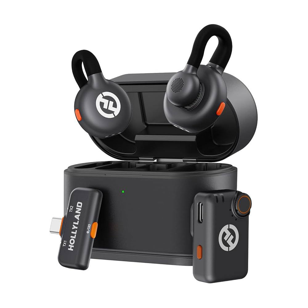 Hollyland Lark M2S Wireless Lavalier Microphone Noise Cancellation Mic (Optional Versions) Supports APP Control