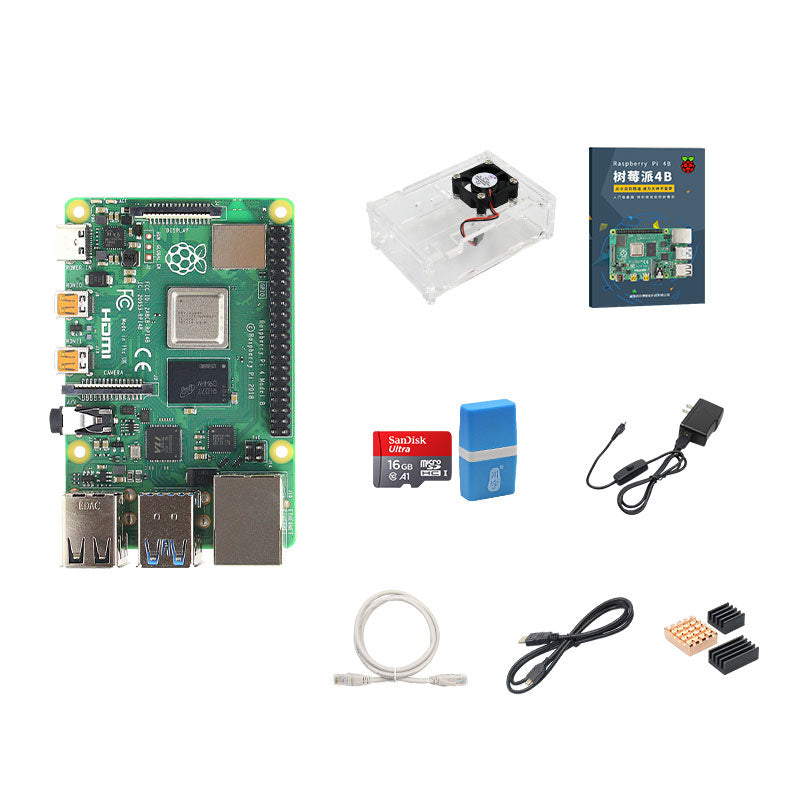 Raspberry Pi 4B Motherboard Gigabit Ethernet Bluetooth 5.0 500MHz VideoCore VI 8GB RAM Development Board Kit