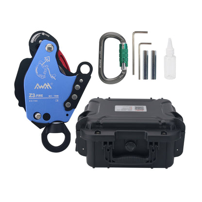 Z3-FIRE Blue Ascent Descent Device with Universal Joint and Tool Box for 30kg-285kg Wokring Load