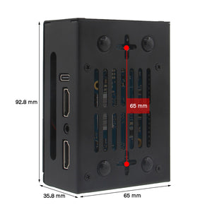 N515 Metal Case with Antenna and Type-C 5V 4A Power Adapter (US/EU Plug) for Orange Pi 5 Pro/Max/Ultra