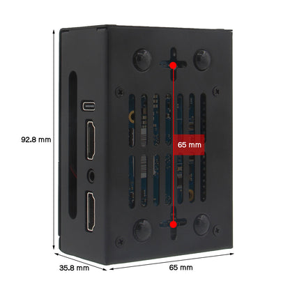 N515 Metal Case with Antenna and Type-C 5V 4A Power Adapter (US/EU Plug) for Orange Pi 5 Pro/Max/Ultra