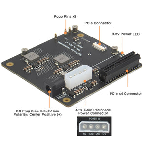 Geekworm X1010 PCIe FFC to Standard PCIe x4 Slot Expansion Board for Raspberry Pi 5 and PCIe Devices