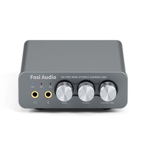 Fosi Audio K5 PRO MINI Stereo DAC Headphone Amp External USB Sound Card for Laptop Music &amp; Gaming