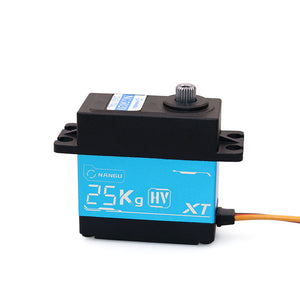 NANGU 25KG 300-Degree Servo Robotic Arm Servo Motor (Red/Blue) with Hardened Aluminum Alloy Gears