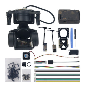 C-20T 3-Axis FPV Gimbal PTZ + USB Debugging Module Kit for DJI O3 + Headtraker Wireless Module Kit for DJI O3