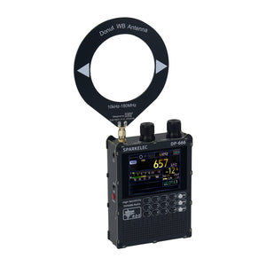 Black DP-666 High Sensitivity Full Band DSP Receiver FM/LW/MW/SW/OIRT Radio with Touch Pen and Donut WB Antenna