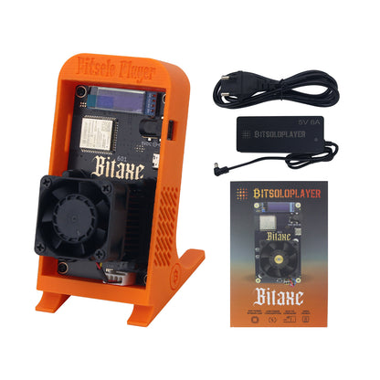 Bitsolo Player Bitaxe Gamma 601 1.2TH/S 18W BTC Miner Bitcoin Lottery Miner (Large Orange Shell)