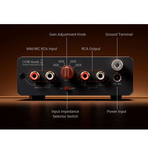 Fosi Audio BOX X5 Phono Preamplifier Phono Preamp with HiFi Sound Quality for MM and MC Cartridges