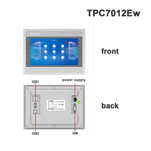 MCGS TPC7012Ew 7" Embedded HMI (E1 White 600MHz No Ethernet Port) w/ 192mm × 138mm Cutout 64MB