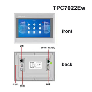 MCGS TPC7022Ew 7" Embedded HMI (E2 Series White 800MHz 1 Ethernet Port) w/ 192mm × 138mm Cutout 128M