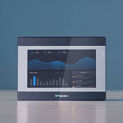 Wecon IN1071 7-Inch HMI Touch Screen Human Machine Interface with Square Download Port 128MB+64MB