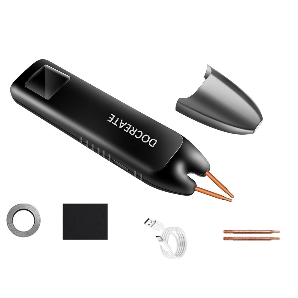 Docreate-757 Mini Handheld Spot Welding Machine 18650 Lithium Battery Spot Welder with 1.33-inch TFT Color Screen