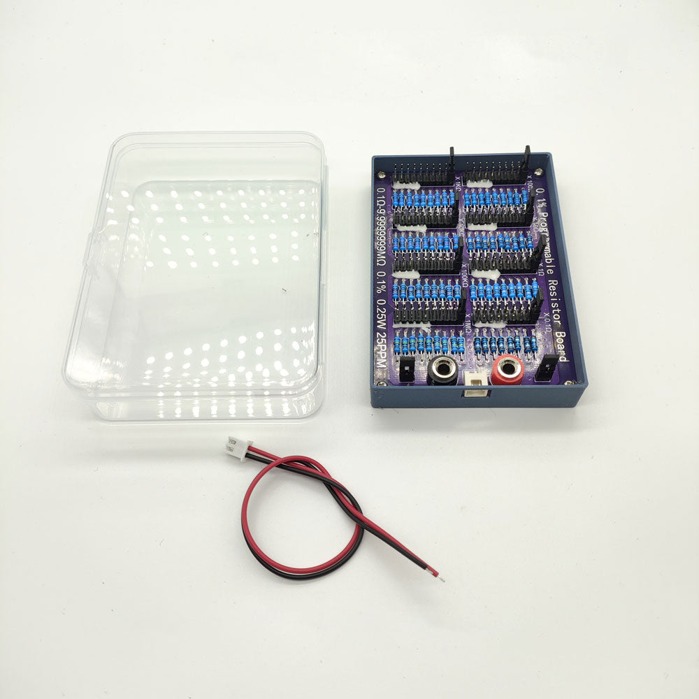 0.1Ω-9.9999999MΩ 0.1% 0.25W 25PPM Programmable Resistor Board Resistance Box with 3D-Printed Enclosure