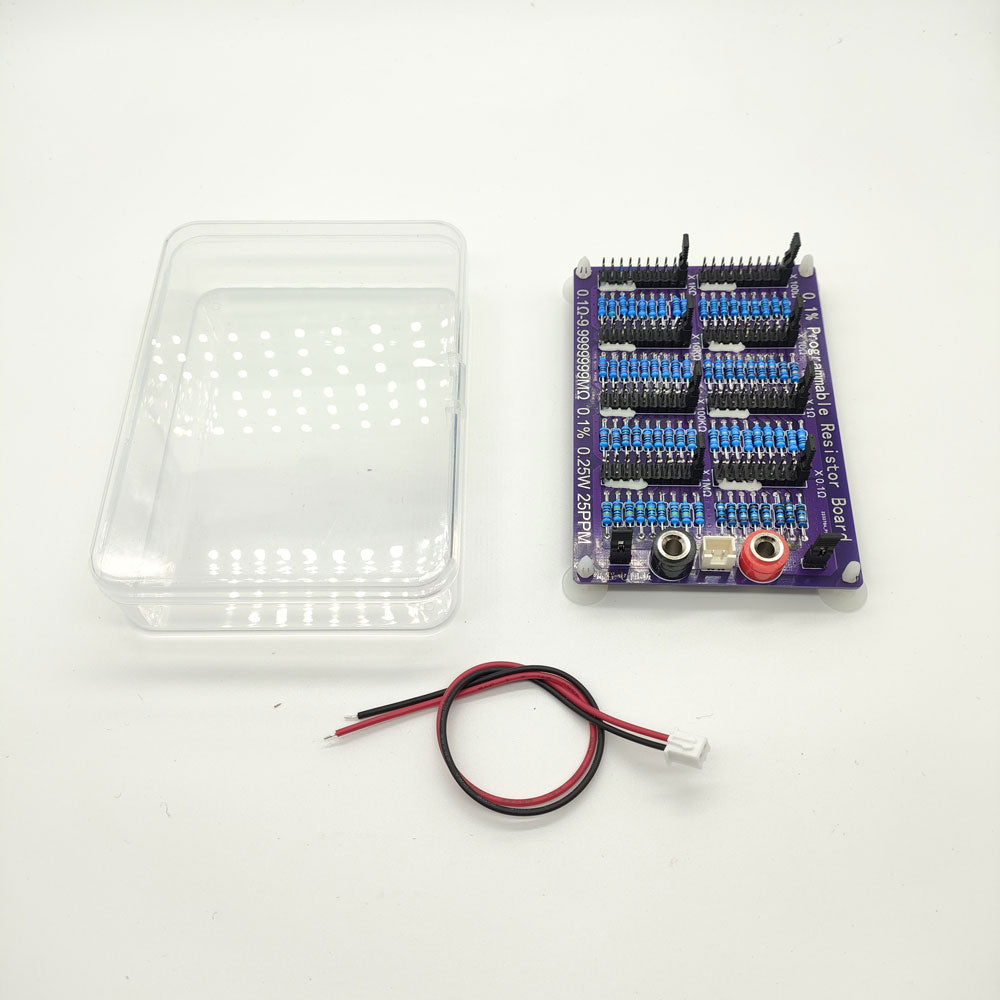 0.1Ω-9.9999999MΩ 0.1% 0.25W 25PPM Programmable Resistor Board with Transparent Case for Multimeters