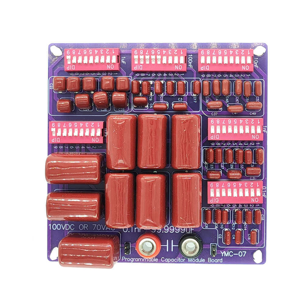 YMC-07 100VDC or 70VAC 0.1nF to 99.9999uF Programmable Capacitor Board Module for Multimeters