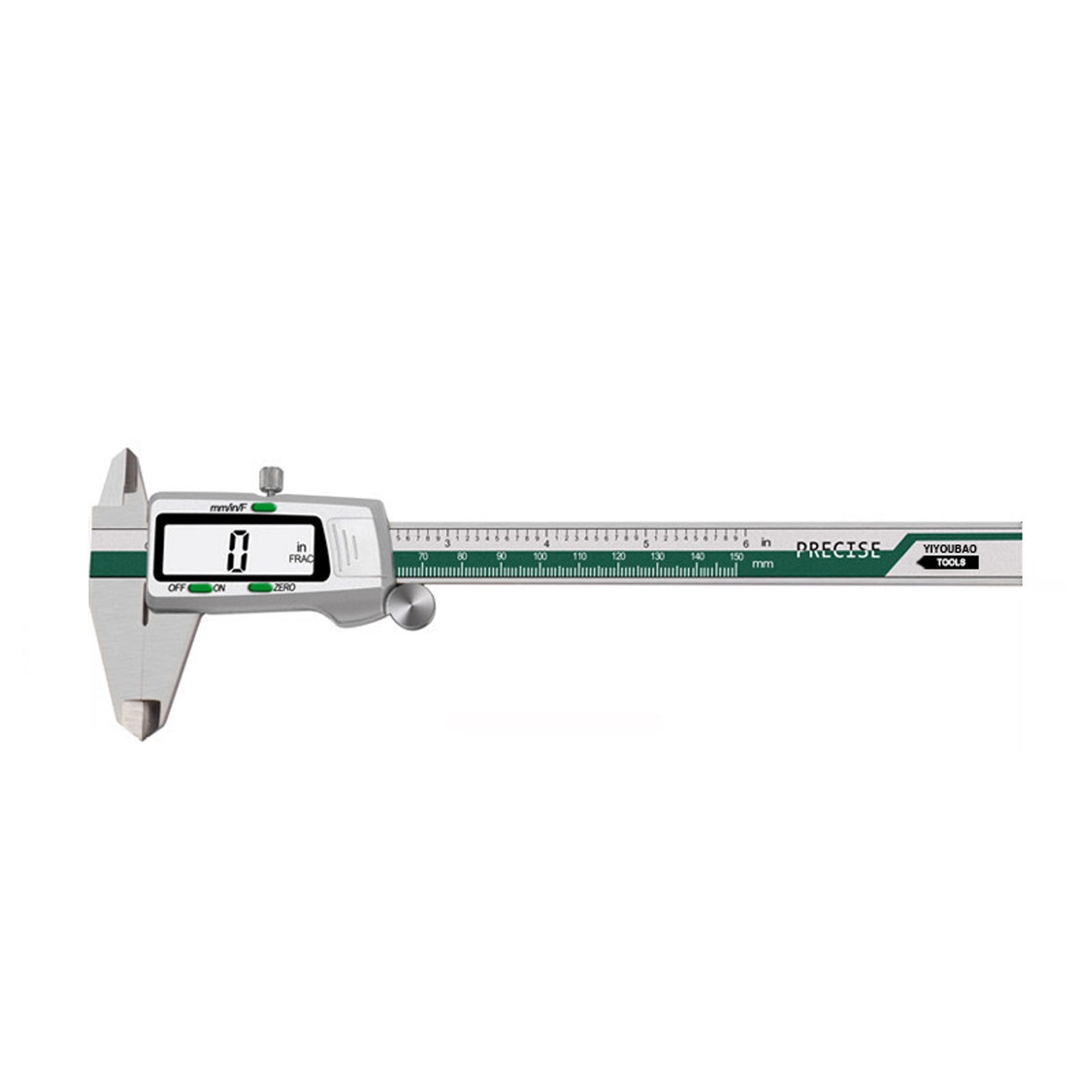 ET50 Stainless Steel Vernier Caliper mm/inch/F 3-Unit Metal Digital Display Caliper with Fractional Number Display