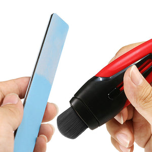 DSPIAE PT-RDB Dual-Head Dust Removal Brush Retractable Dust Brush with Soft and Hard Nylon Bristles