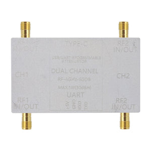 RF-4GHz-60DB Dual Channel Programmable Attenuator RF Attenuator (Main Unit + Type-C Cable) for PC