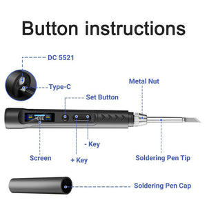 T65-SP Portable Intelligent Soldering Iron 90W DC+PD Dual Mode Power Supply with Optional Soldering Iron Tips