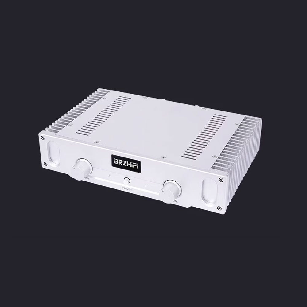 BRZHIFI A1s A1 Series 20W×2 at 8Ω Class-A Amplifier HiFi Power Amp (Silver) for Audiophile Home Use
