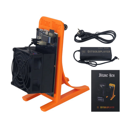 Bitaxe SupraHex 702 4.2+TH/s Solo Bitcoin Miner 60W-110W BTC Miner (Orange) with Six BM1368 Chips