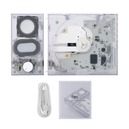 Transparent TINYL SPLIT 3-IN-1 HiFi Magnetic Retro Split CD Player 5W Bluetooth Speaker Type-C Charging