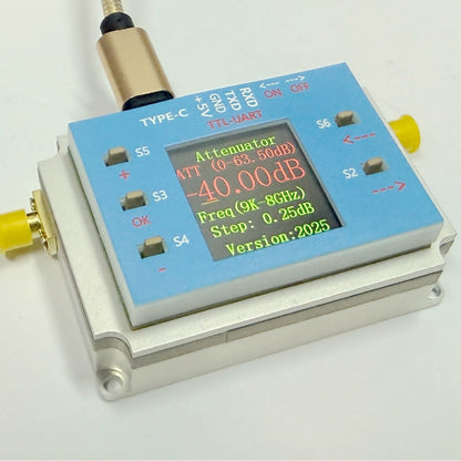 9K-8GHz/9K-12GHZ Digital Programmable Controlled Attenuator Module 60dB TFT Display with SMA Female Connector