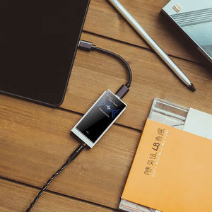 SHANLING Silvery UA6 Portable Headphone Amplifier Audio Decoder with 1.3-inch Color Screen Support Dual/Quad DAC Mode Switch