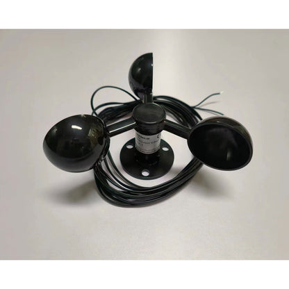 Black Mini Wind Speed Sensor 200KM/H 2-Wire Self Power Generation Air Velocity Transducer