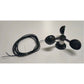 Black Mini Wind Speed Sensor 200KM/H 2-Wire Self Power Generation Air Velocity Transducer