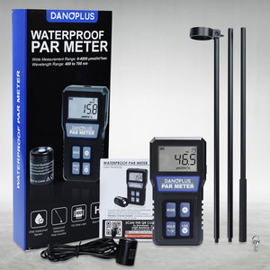 PAR_414 400-700nm IP68 Waterproof PAR Meter 0-4000umol/m^2/sec Spectral Illuminance Meter LCD Display