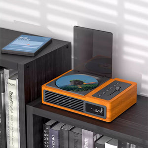 THINKYA Wood-color R02 Retro CD Player 2x1.5W Stereo FM Bi-directional Bluetooth5.0 HiFi Audio Integrated Album Player