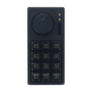 Black Shell Tactile Switch RE CNC Aluminum Alloy Keyboard 12-Key Mechanical Customized Keyboard Compatible with Windows/Mac