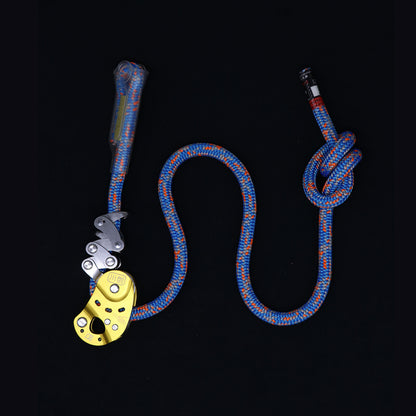 Arborist Rope Grab Fall Arrest Device Rope Ascender Descender with 11.5mm 5.8M/10.8M/15.8M Blue Rope