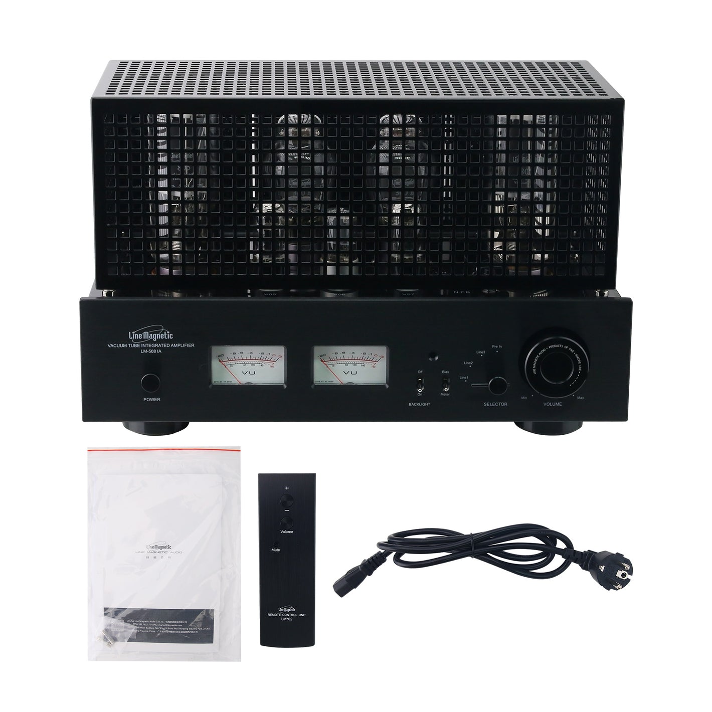 Line Magnetic Audio LM-508IA 220V 48W+48W Tube Amplifier Integrated Amplifier Tube Amp with Two VU Meters