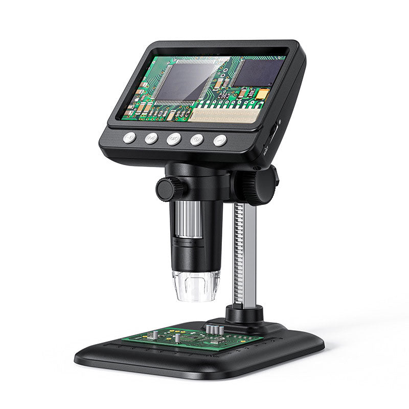 H369 50-1000X Digital Zooming Electron Microscope 2-Million Pixel with 4.3-inch IPS HD Screen Support PC Real-time Transmission