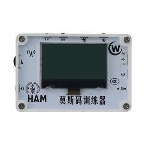 Portable Mini Morse Code Trainer Automatic CW Key with 2.3-inch LCD Screen Support Chinese/English Switch