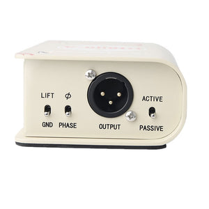Alctron DI600-A 2-in-1 Active Direct Box &amp; Passive Direct Box with 10Hz to 40kHz Frequency Response