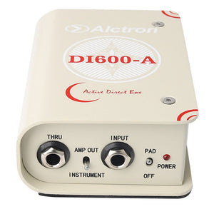 Alctron DI600-A 2-in-1 Active Direct Box &amp; Passive Direct Box with 10Hz to 40kHz Frequency Response
