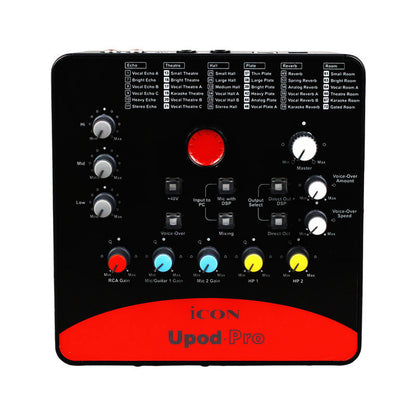 ICON UPOD PRO USB Sound Card Audio Interface with 72 DSP Effects for Computers and Cellphones
