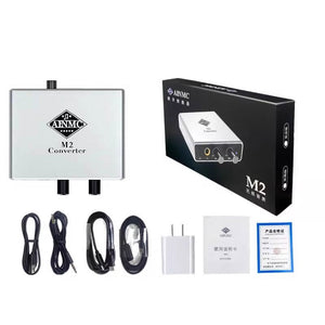 AINMC M2 Stereo Converter Sound Card Converter with OTG Cables for Apple and Android Cellphones