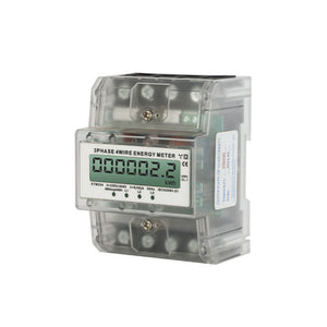 XTM024 3-Phase 4-Wire 4P 10–100A Electric Meter Energy Meter with LCD Display for DIN Rail Mount