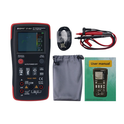 ZT-R01 2-IN-1 IR Thermal Imaging Multimeter Professional Digital Multimeter with 2.4-inch IPS Color Screen